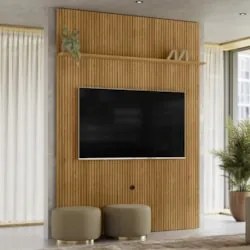 Painel Para TV 75 Polegadas 179cm Logus Z10 Cumaru - Mpozenato