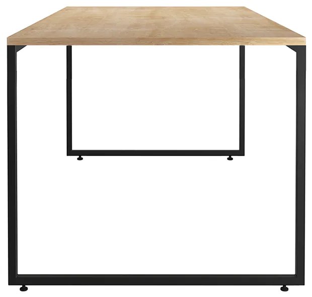 Mesa Para Computador Escrivaninha Industrial Porto 135cm Natural/Preto - D'Rossi
