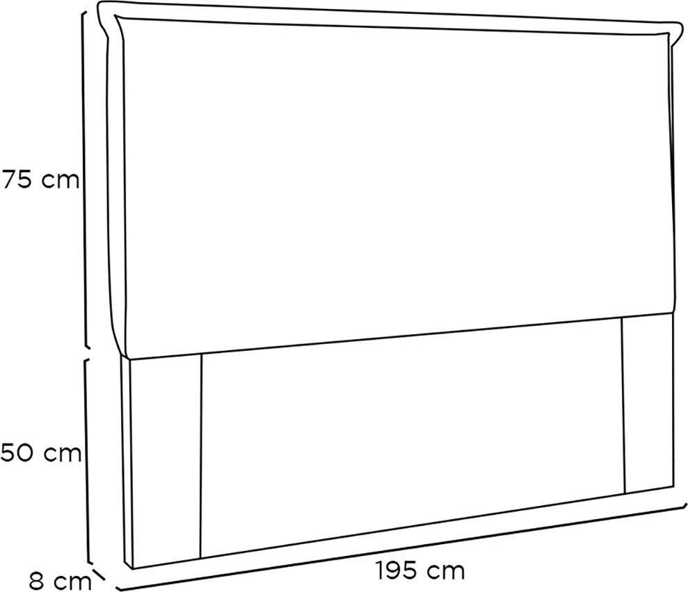Cabeceira Estofada Nápoles 195cm King Size Suede - ADJ Decor