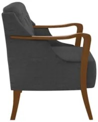 Kit 2 Poltronas Decorativas para Sala de Estar Capitonê Lapa Z32 Linho