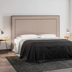 Cabeceira Cama Box Casal 140cm Mali Z37 Linho Bege Cru - Mpozenato