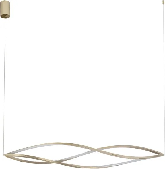Pendente Led Aço Inox Dourado 49w 3000k Infini