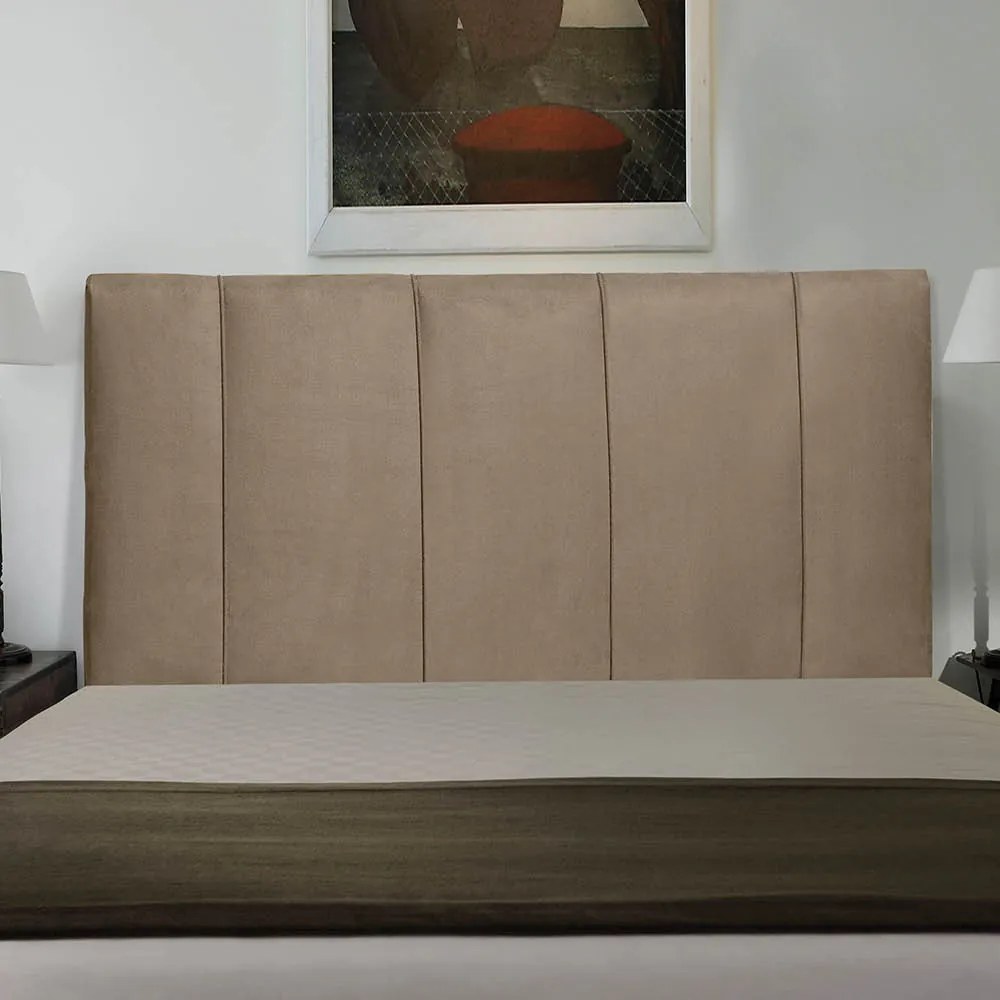 Cabeceira Donna Para Cama Box Casal 140 cm Suede Bege - D'Rossi