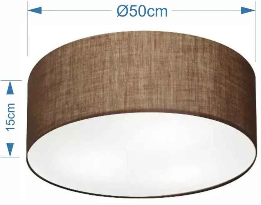 Plafon de Sobrepor Cilíndrico SP-3014 Cúpula Cor Café