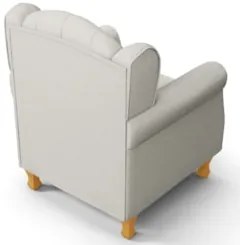 Kit 02 Poltronas de Amamentação Pés Madeira Lucy Z39 Linho Off White -