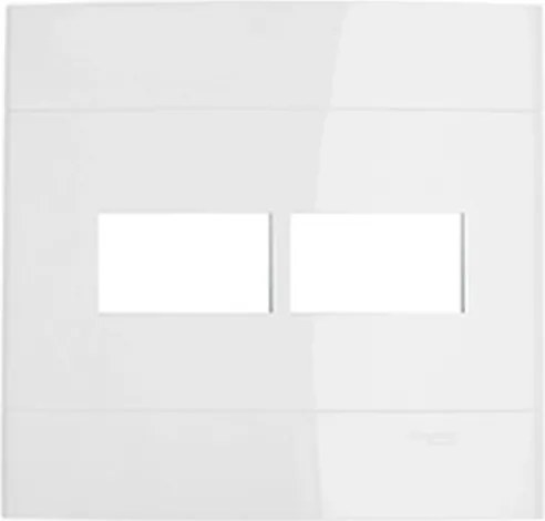 Placa Para 2 Módulos 4x4 Branco Decor