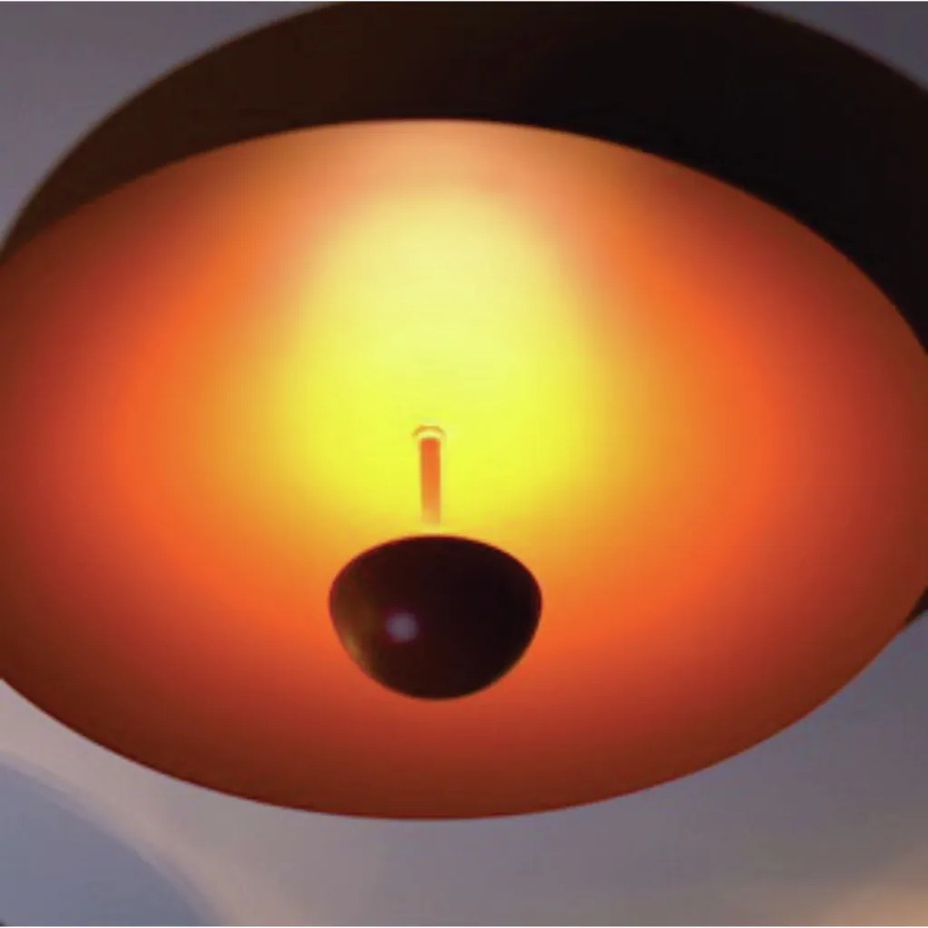 Plafon Rebatedor Ø60X22Cm Disco Curco Alumínio 01Xled 9W 2700K - Old A... (PRETO, Igual a Cor Estrutura, 110v)