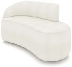 Sofá 2 Lugares Para Sala 140cm Orgânico Wendi Boucle Off White I01 -