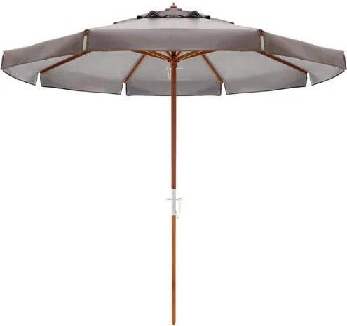 Ombrellone Ilhabela - Cobertura Bagum Marrom - Haste em Madeira 240cm - 68872 Sun House