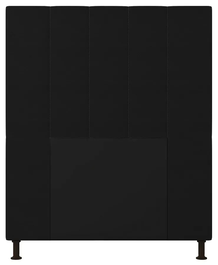 Cabeceira Malibu Para Cama Box Solteiro 90 cm Corino Preto - D'Rossi