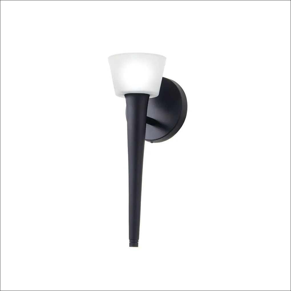 Arandela Bros 34,5X12X12,5Cm 01Xg9 Metal Alumínio E Vidro - Old Artisa... (PRETO)