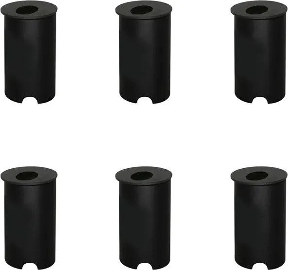 Kit 6 Balizadores Led Embutir Preto 0,75w 2700k Ip65