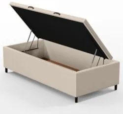 Base para Cama Box Baú Solteiro 88x188cm Hit Z04 Sintético Bege - Mpoz