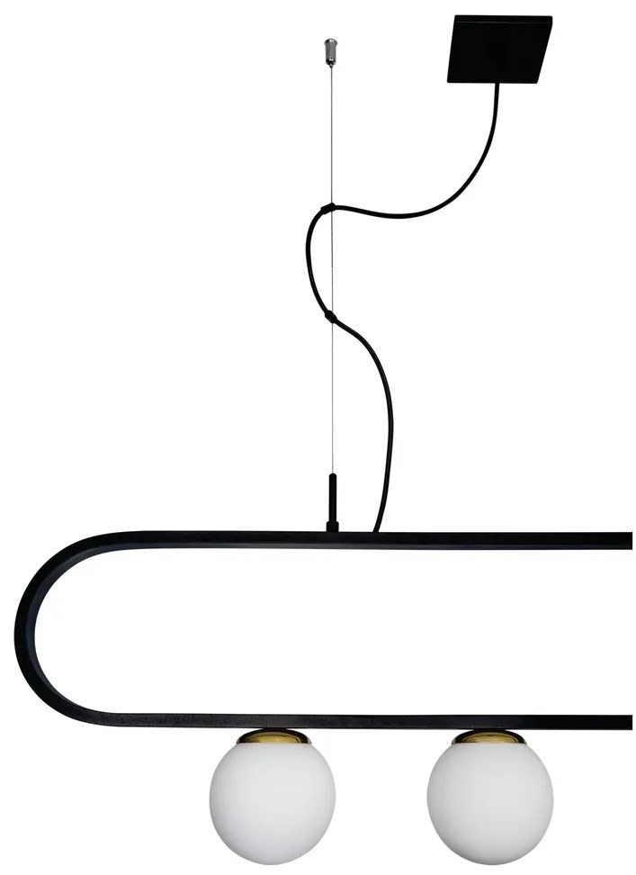 Pendente Dama 150X30Cm 3Xg9 / Cabo Aço Chumbador + Cabo Rayon / Globo... (BT - Branco Texturizado, FOSCO)