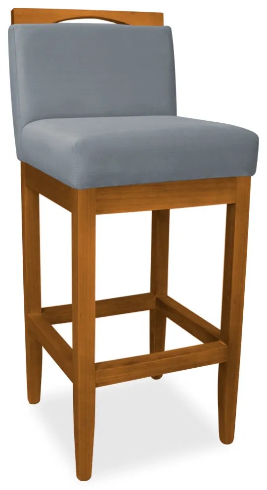Kit 4 Banquetas Decorativa Elis Veludo Cinza