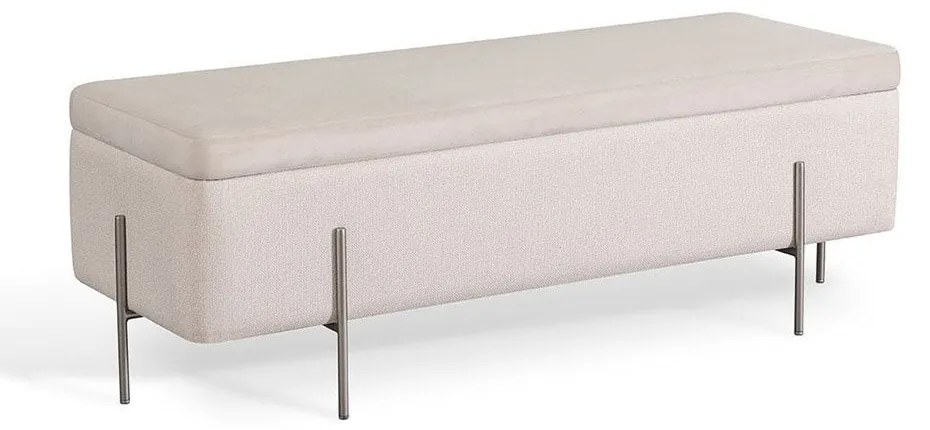 Recamier Baú Orin Estofado Base Aço Carbono Pintura Metalizada
