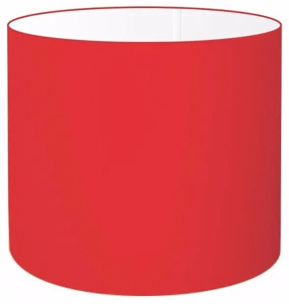 Cúpula Abajur Cilíndrica Cp-8010 Ø25x25cm Vermelho
