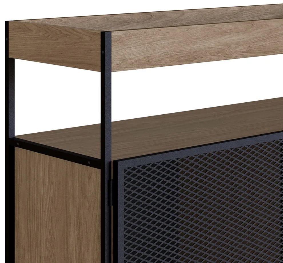 Buffet Bar New 100 cm Hanover e Preto - D'Rossi
