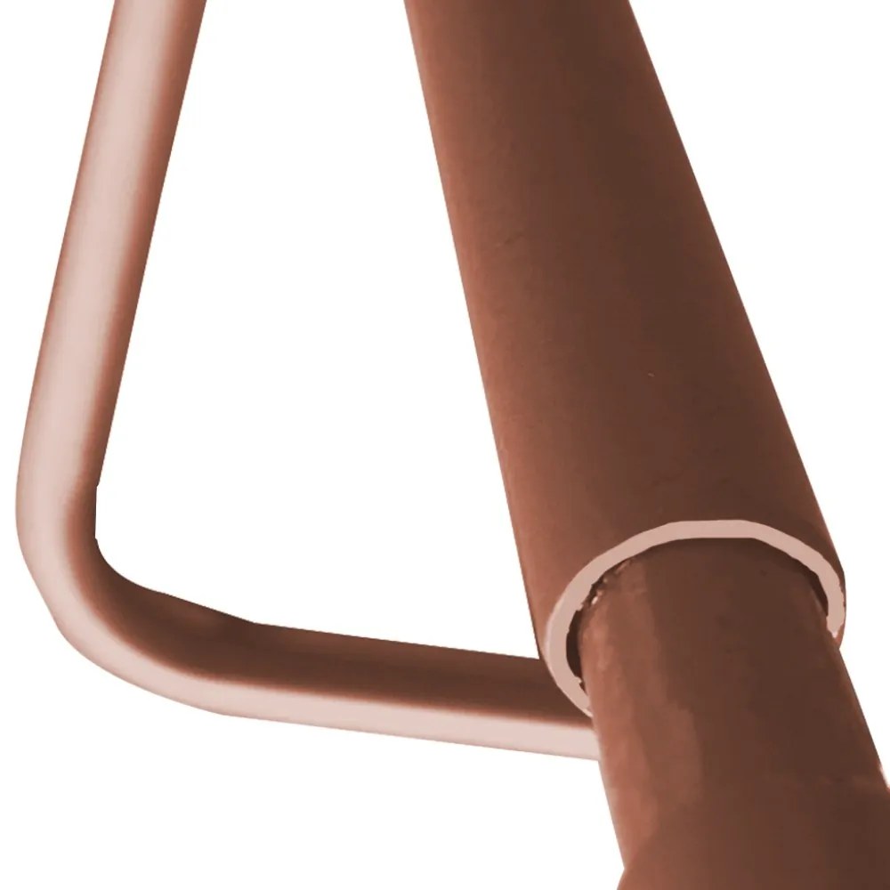 Kit 02 Mesas Lateral Tampo Branco Multiuso para Sofá Base Metálica - D'Rosi - Bronze