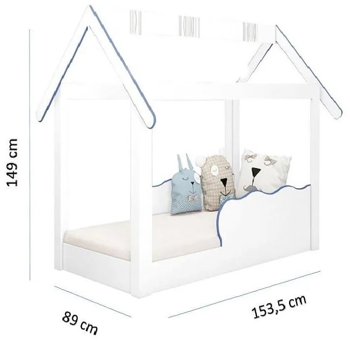 Cama Mini Casinha Montessoriana Infantil Azul