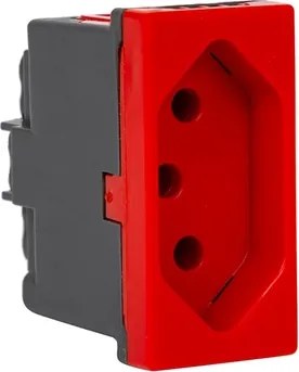 Modulo Tomada Pial Plus+ 10A Vermelho
