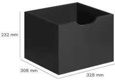 Gavetas para Nicho Organizador Kit 3 Q01 Preto Fosco - Mpozenato