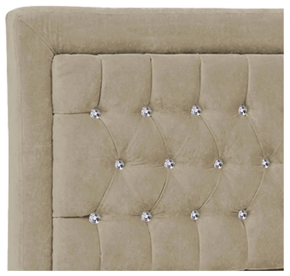 Cabeceira Casal Iasi P04 140 cm Suede - ADJ Decor