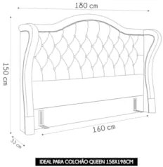 Cabeceira Cama Box Casal Queen 160cm Antibes Z37 Linho Areia - Mpozena