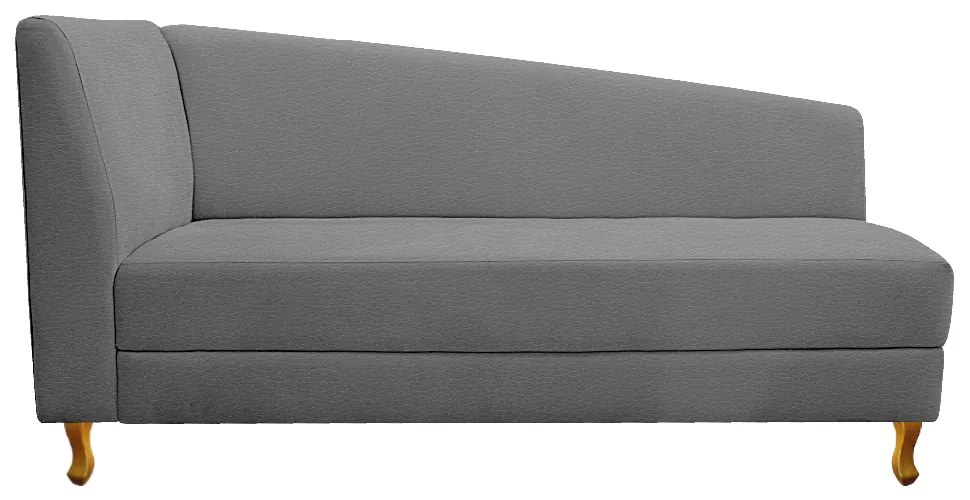 Recamier Valéria 185cm Lado Direito Corano Cinza - ADJ Decor