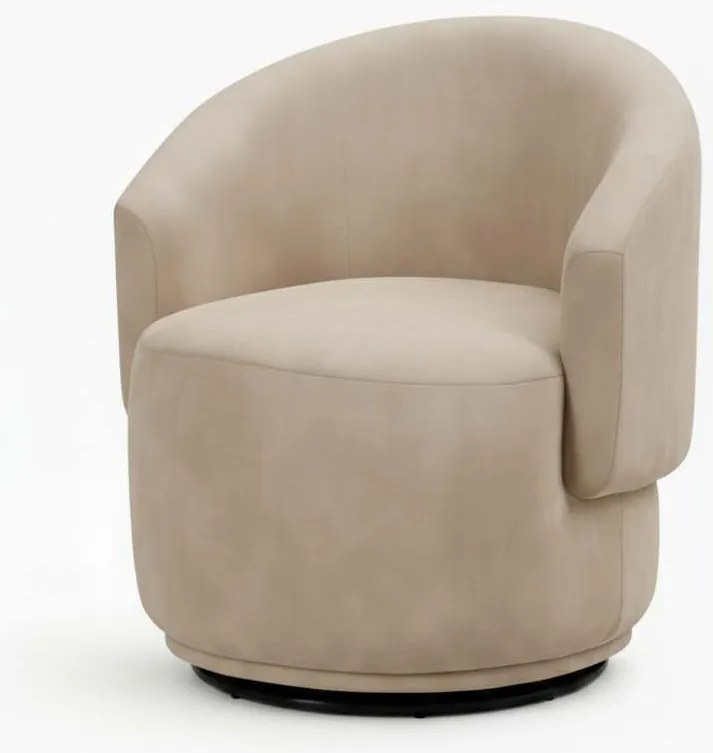 Poltrona Decorativa Giratória Sala de Estar Recepção Jasmine Suede