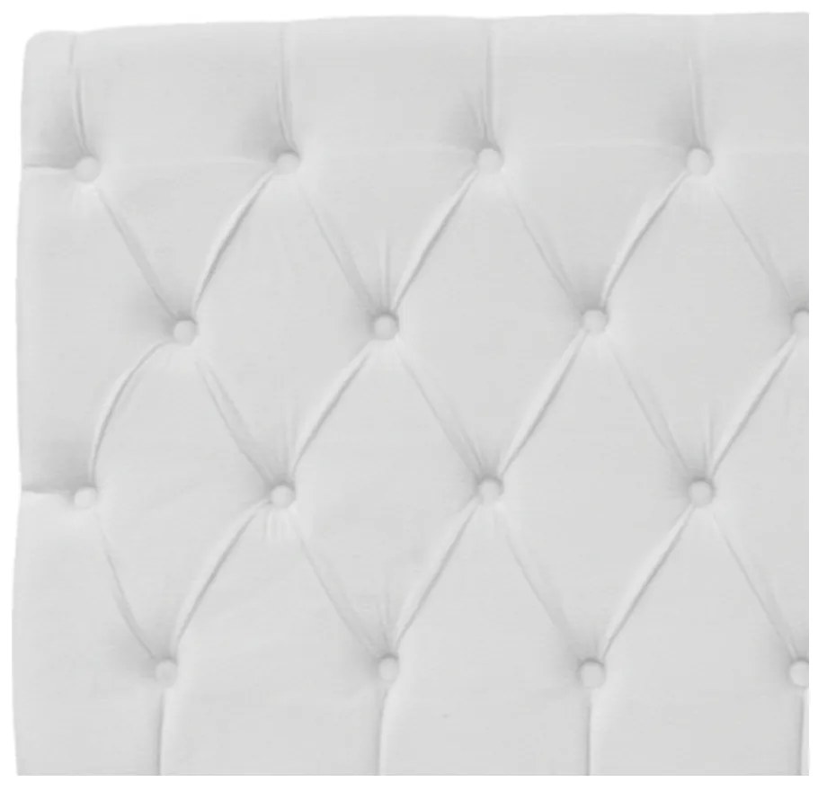 Cabeceira Estofada Liverpool 140 cm Casal Corano Branco - ADJ Decor