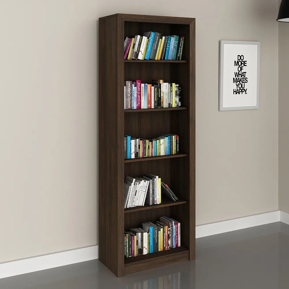 Armário Estante Alto para Escritório Home Office ME4104 MDP Rustico G69 - Gran Belo