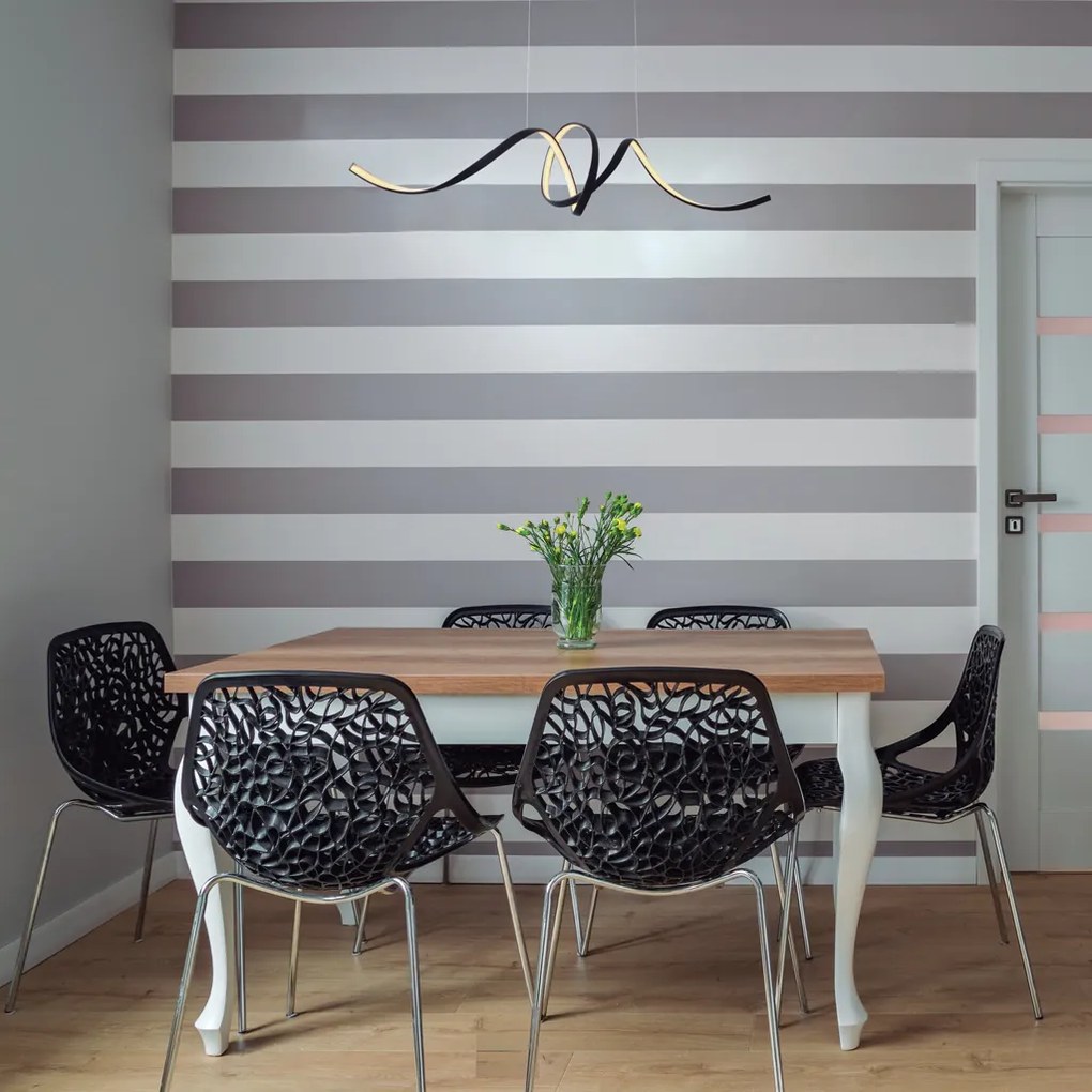 Pendente Lace 100X25Cm Led 36W 3000K Bivolt / Preto | Studioluce Pd142... (Preto)