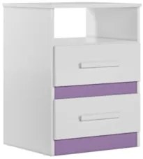 Mesa de Cabeceira 2 Gavetas Apolo Flex Branco - Moval