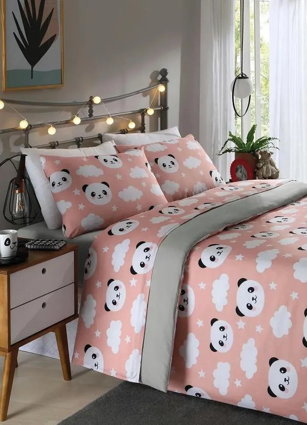 Jogo de Cama 150 Fios Panda Queen 4 Peças