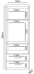 Quarto Infantil Modulado 4 Portas Com Bicama Chiara Off White/Carvalho