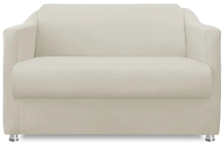 Namoradeira Cecilia 2 Lugares Suede Bege 1,20 m Decorativa Sala Recepção