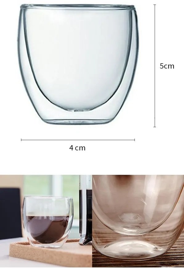 Xícara com Parede Dupla 80 ml