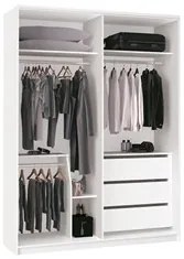 Guarda Roupa Solteiro Slow Motion Spazio F08 Branco - Mpozenato