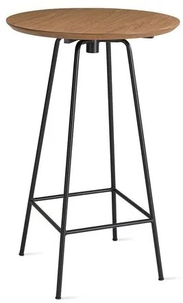 Mesa Bistro Vegas com Tampo MDF Rattan Base Aco Preta 68 cm (DIAM) - 55744 Sun House