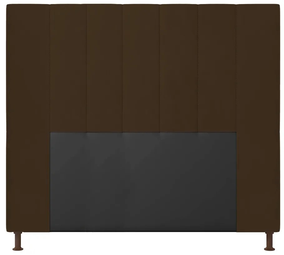 Cabeceira Malibu Para Cama Box Casal 140 cm Suede - D'Rossi - Marrom
