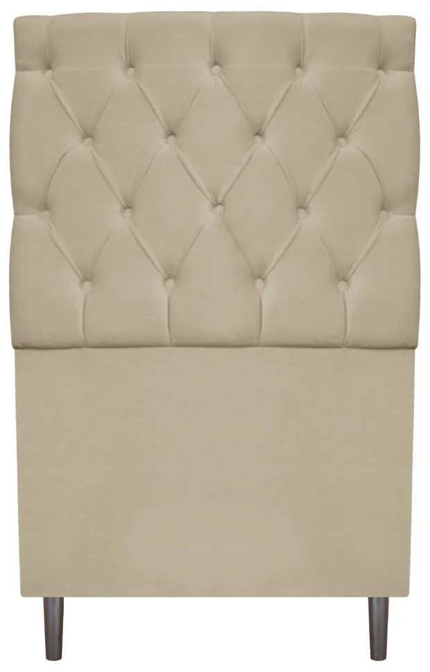 Cabeceira Estofada Liverpool 90 cm Solteiro Corano Bege - ADJ Decor