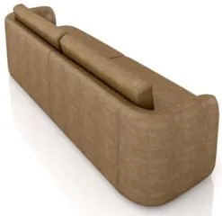 Sofá 3 Lugares 220cm Sala de Estar Karib Sintético Camel Z08 - Mpozena