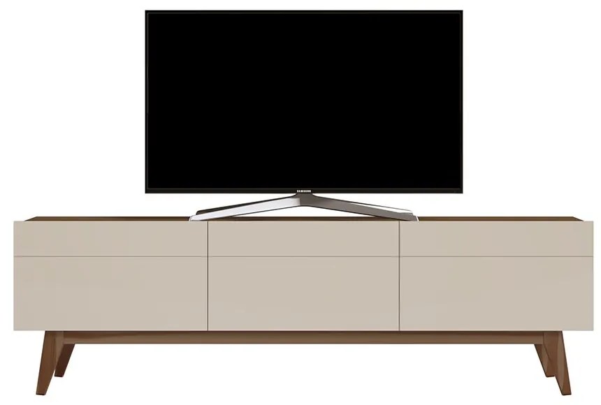 Rack Bancada 3 Gavetas 180cm Amy Off White/Freijó G29 - Gran Belo