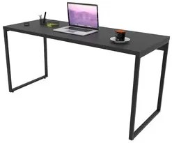 Mesa de Escritório Office 150cm Estilo Industrial Prisma Preto C08 Oni