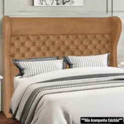 Cabeceira Cama Box Casal 140cm Trinidad Z37 Sintético Caramelo - Mpoze