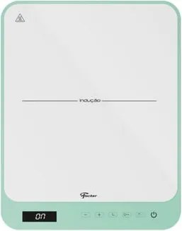 Cooktop de Indução Portátil Fischer 1 Boca Bivolt Touch Screen Verde Pistache