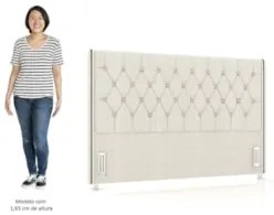 Cabeceira Cama Box Solteirão 96cm Florenza Z37 Linho Creme - Mpozenato