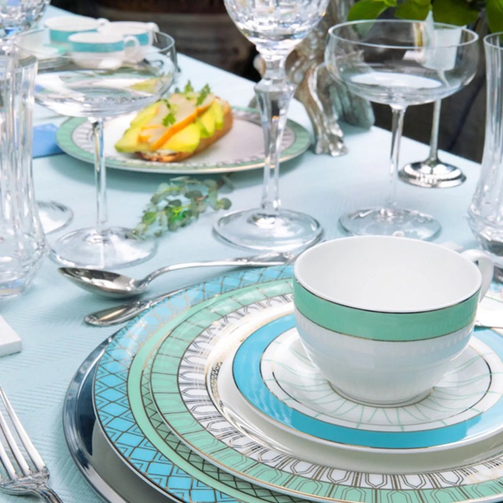 Jogo de Jantar Chá e Cafezinho Mariè 42 Peças  Porcelana