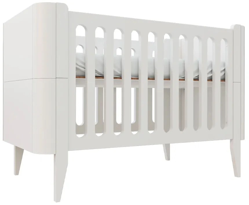 Berço Evolutivo Bo 3 em 1 com Pés Branco - Branco